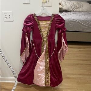 Elegant Pink and Gold Kids Dress